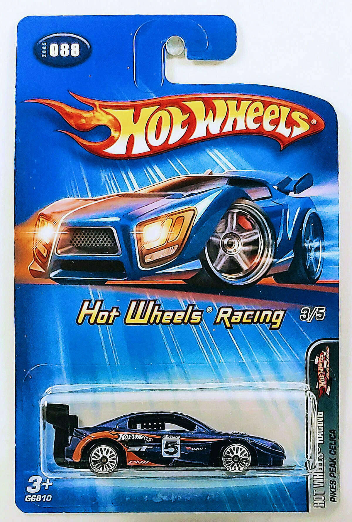 Hot Wheels 2005 - Collector # 088/183 - Hot Wheels Racing 3/5 - Pikes Peak Celica - Blue / #5 - USA '05