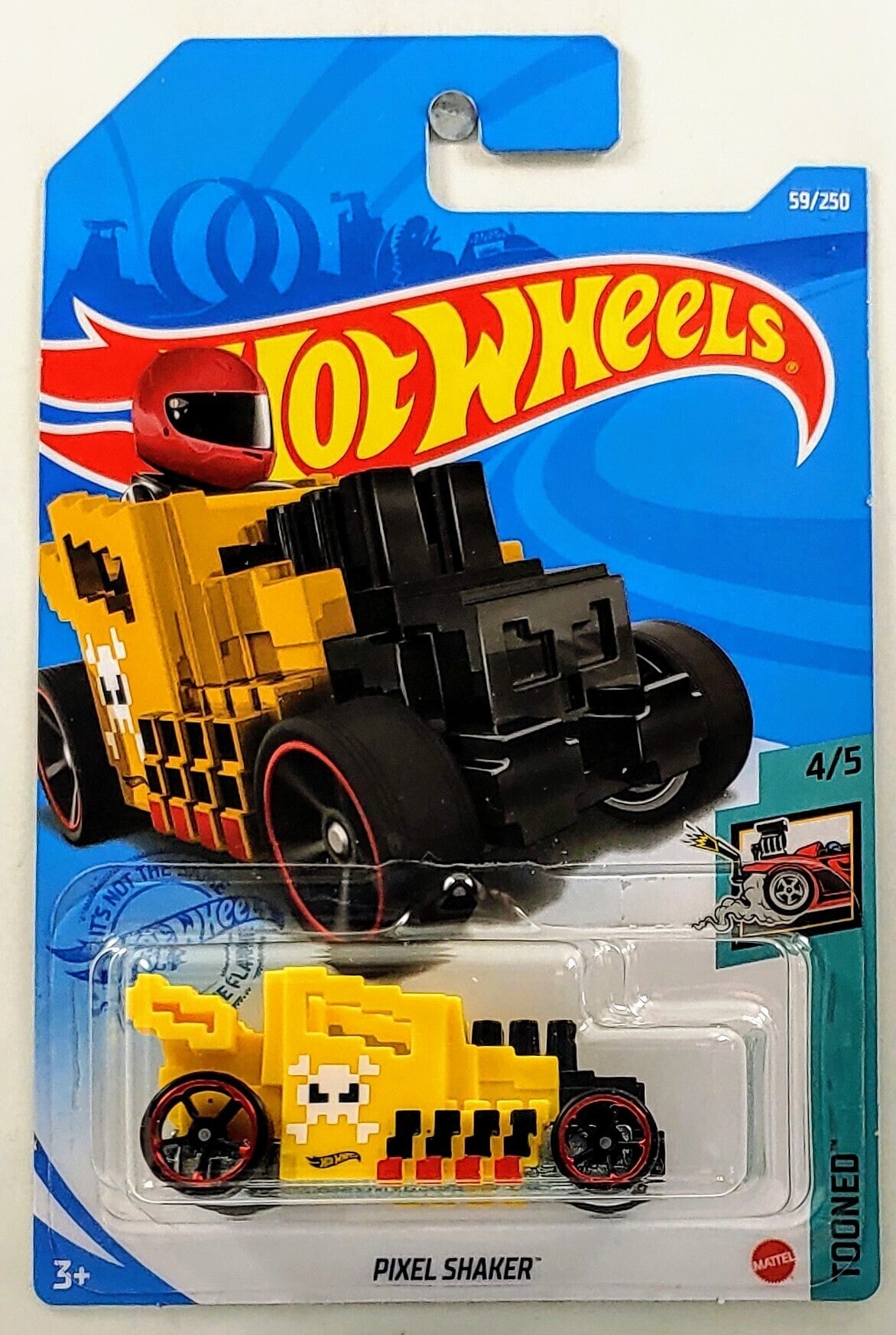 Hot Wheels 2021 - Collector # 059/250 - Tooned 4/5 - Pixel Shaker - Yellow - IC