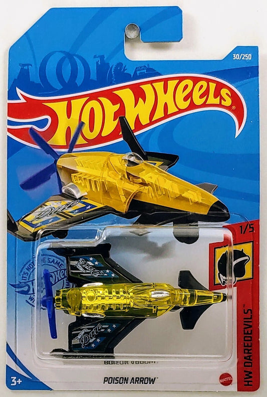 Hot Wheels 2021 - Collector # 030/250 - HW Daredevils 1/5 - Poison Arrow - Transparent Yellow - IC