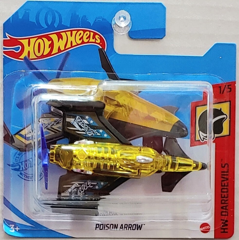 Hot Wheels 2021 - Collector # 030/250 - HW Daredevils 1/5 - Poison Arrow - Transparent Yellow - ISC