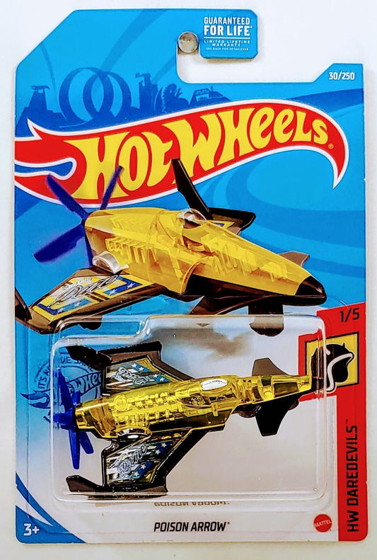 Hot Wheels 2021 - Collector # 030/250 - HW Daredevils 1/5 - Poison Arrow - Transparent Yellow