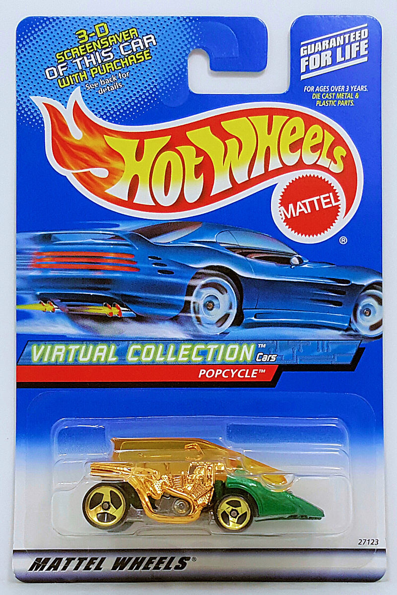 Hot Wheels 2000 - Collector # 157 - Virtual Collection - Popcycle - Green - China