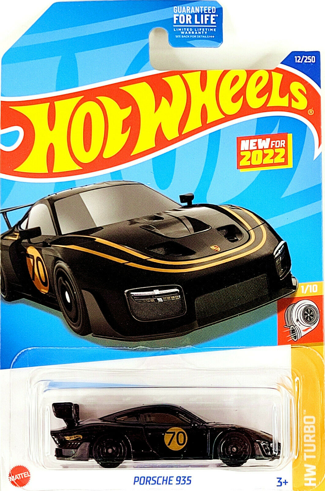 Hot Wheels 2022 - Collector # 012/250 - HW Turbo 1/10 - New Models - Porsche 935 - Black - USA