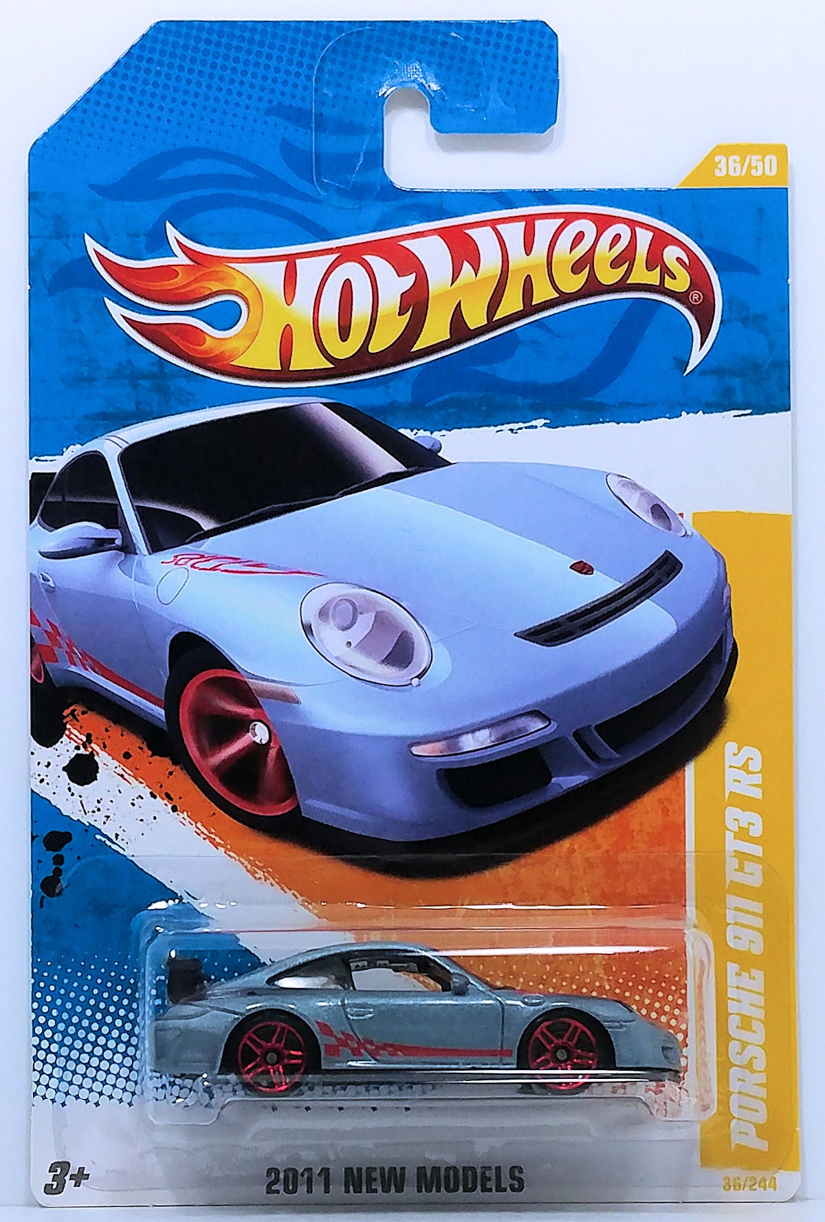 Hot Wheels 2011 - Collector # 036/244 - New Models 36/50 - Porsche 911 GT3 RS - Steel Blue Metallic - USA