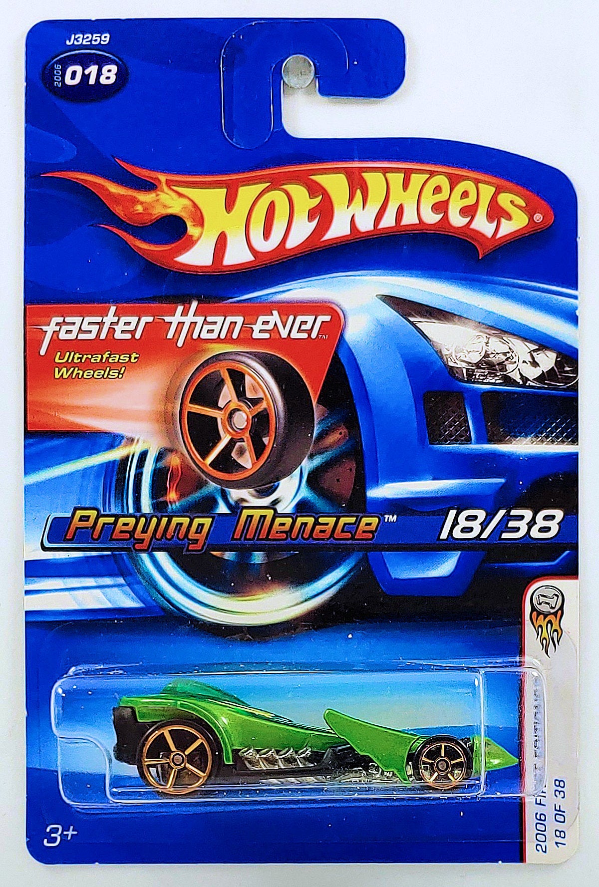 Hot Wheels 2006 - Collector # 018/218 - First Editions 18/38 - Preying Menace - Green - FTE Wheels