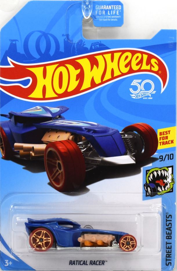 Hot Wheels 2018 - Treasure Hunts - Street Beasts 9/10 - Ractical Racer - Blue - 50th