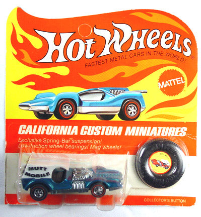 Hot Wheels 1998 - Authentic Commemorative Replica / 30th Anniversary Series 1971 - Mutt Mobile - Blue - Redlines Wheels