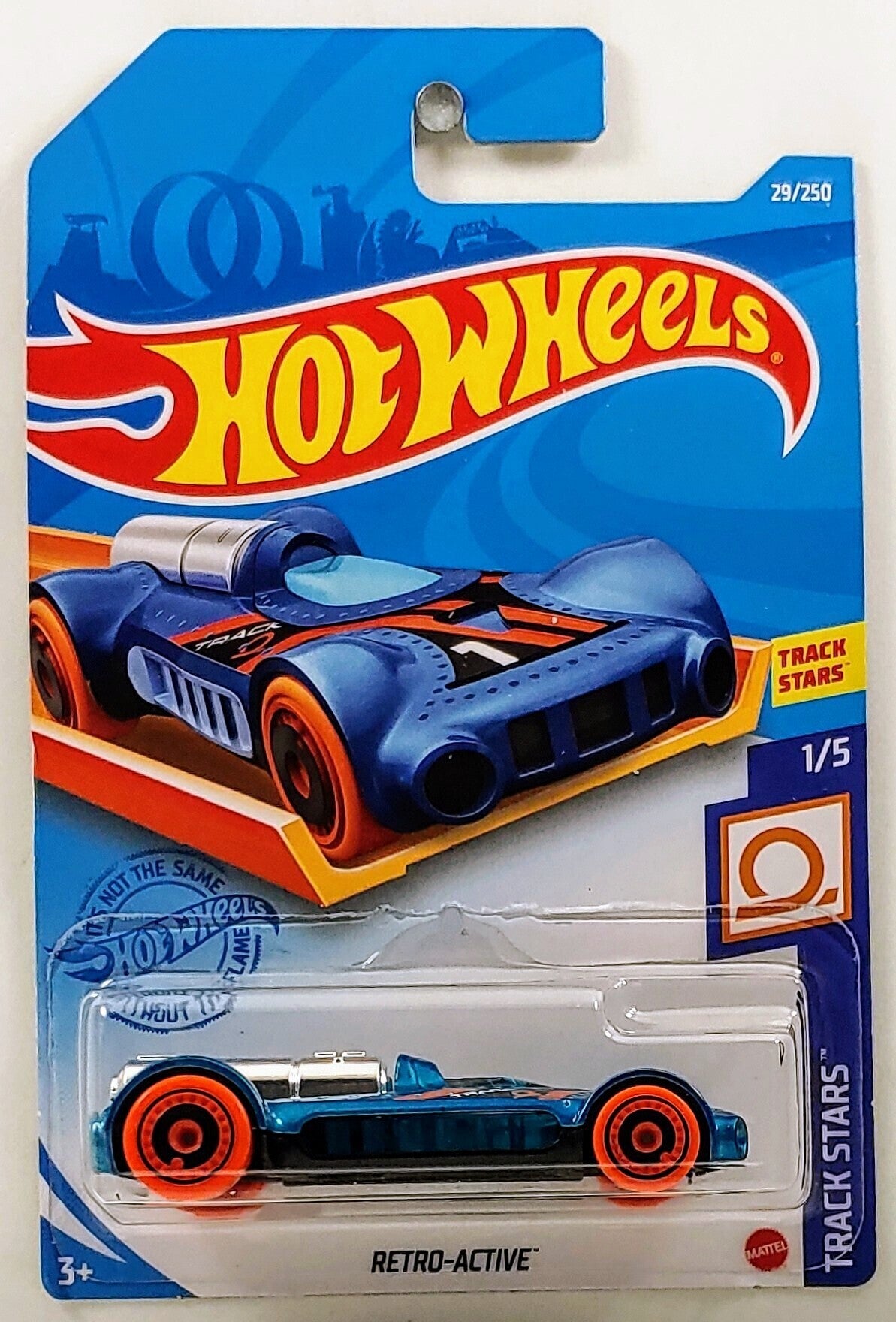 Hot Wheels 2021 - Collector # 029/250 - Track Stars 1/5 - Retro-Active - Blue - IC
