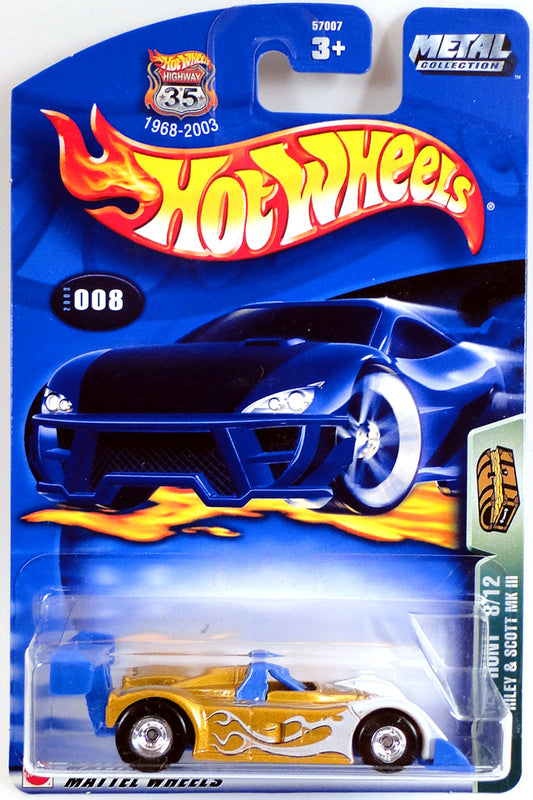 Hot Wheels 2003 - Collector # 008/220 - Treasure Hunt 08/12 - Riley & Scott MK III - Gold - USA