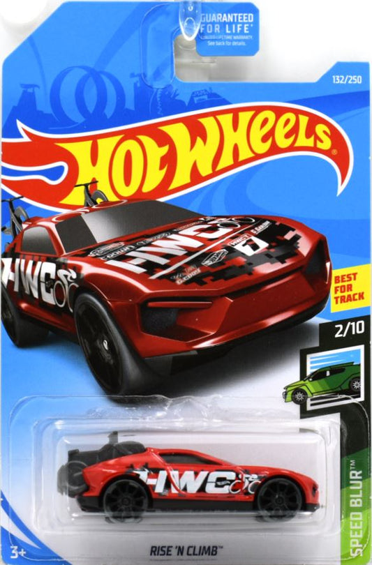 Hot Wheels 2019 - Collector # 132/250 - Speed Blur 2/10 - Rise 'N Climb - Red