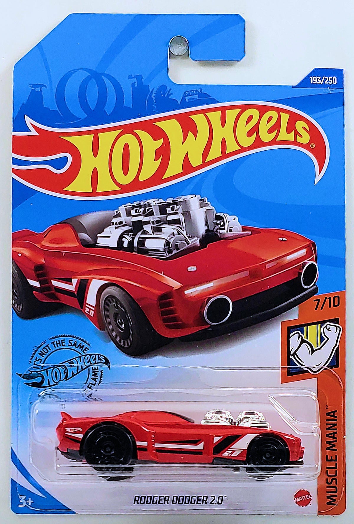 Hot Wheels 2020 - Collector # 193/250 - Muscle Mania 7/10 - Rodger Dodger 2.0 - Red - IC