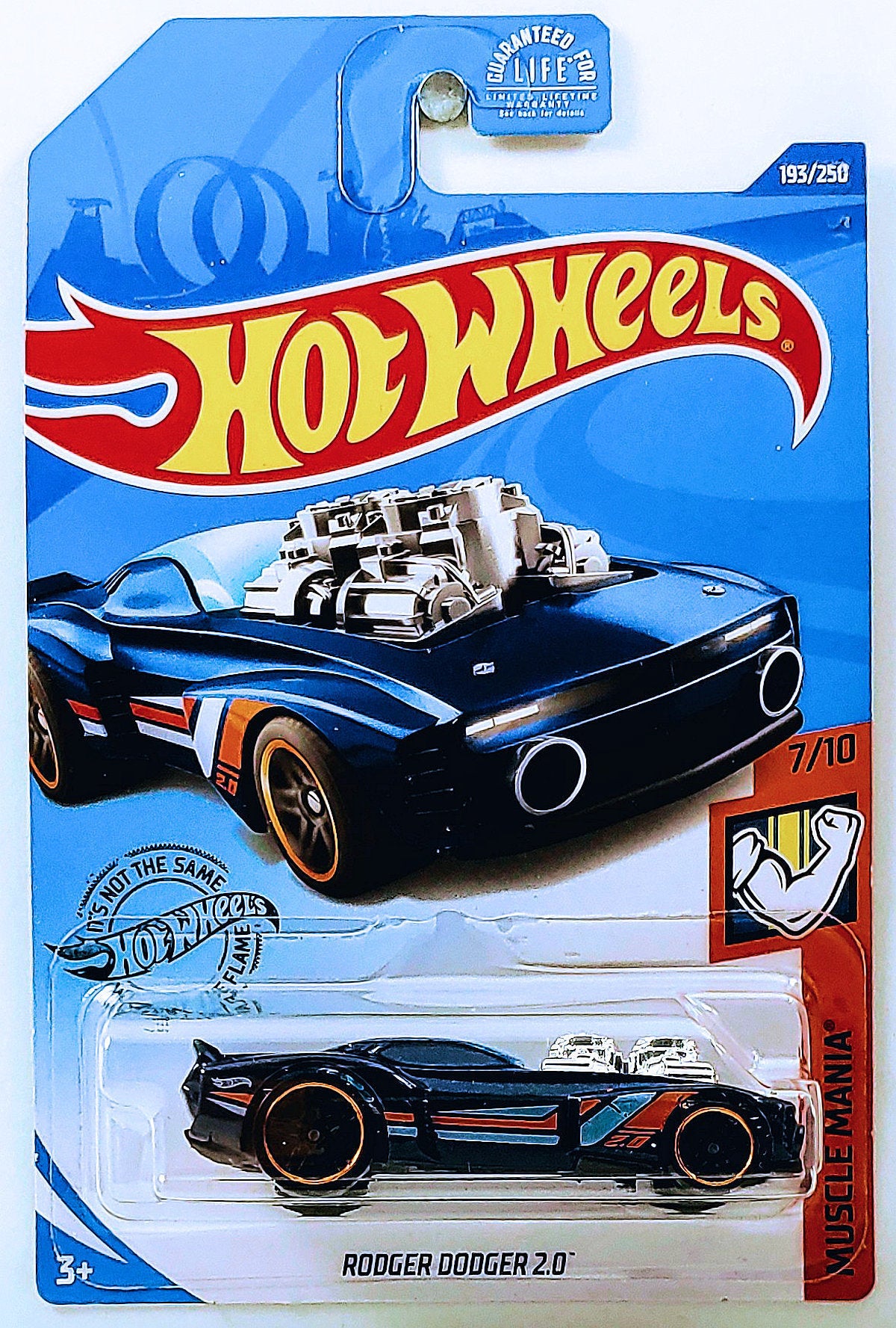 Hot Wheels 2020 - Collector # 193/250 - Muscle Mania 7/10 - Rodger Dodger 2.0 - Blue