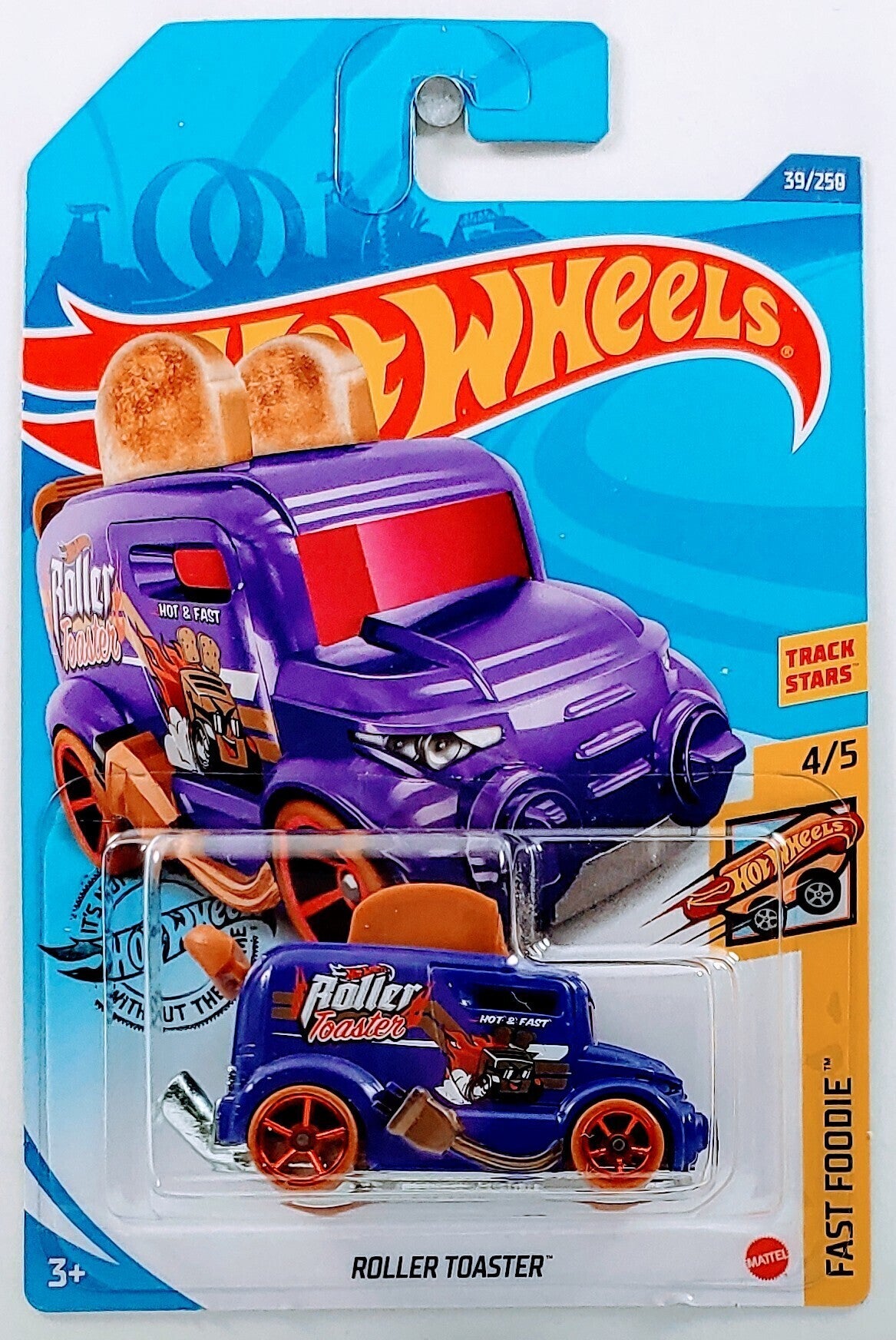 Hot Wheels 2020 - Collector # 039/250 - Fast Foodie 4/5 - Roller Toaster - Purple - IC