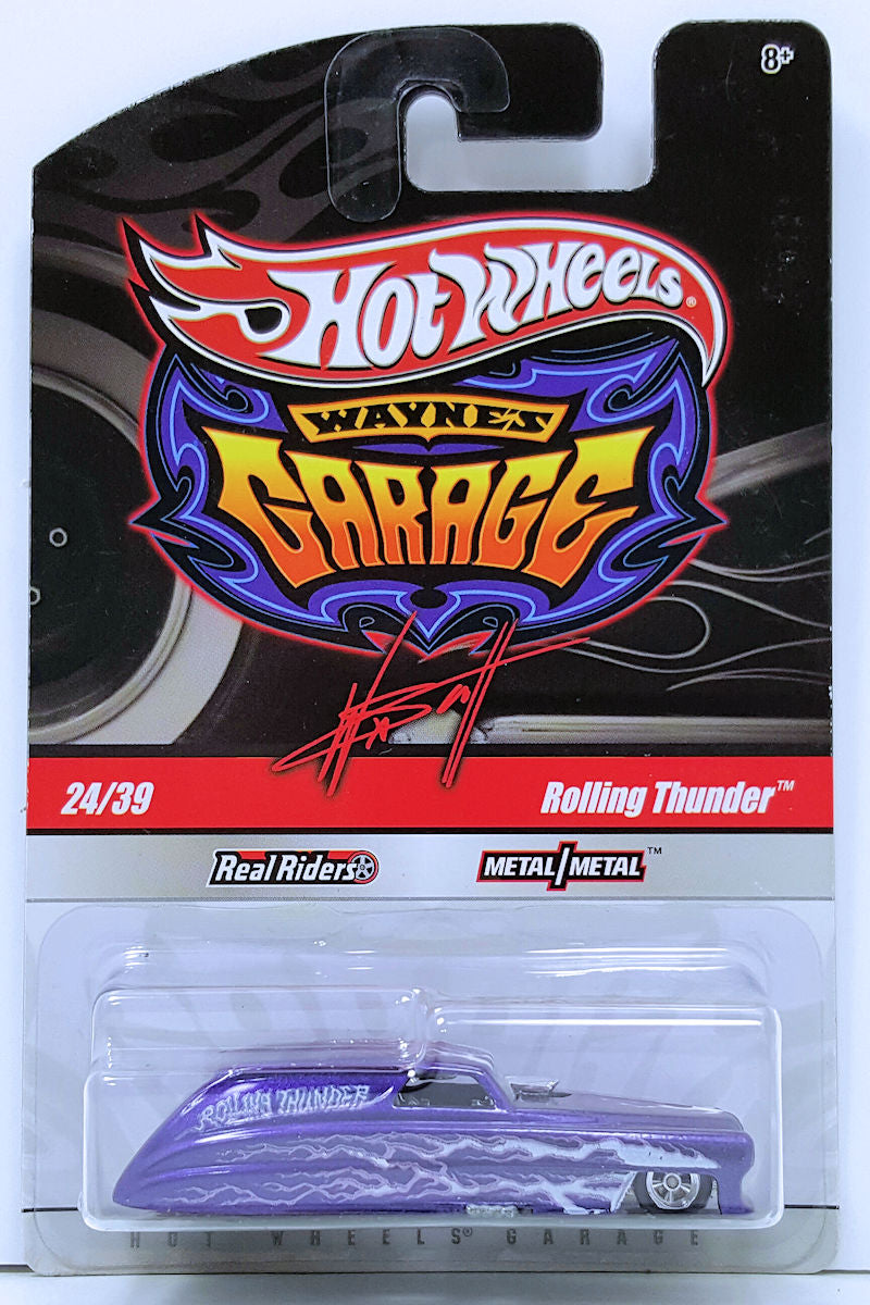 Hot Wheels 2010 - Wayne's Garage 24/39 - Rolling Thunder (Funny Car) - Purple - Metal/Metal & Real Riders