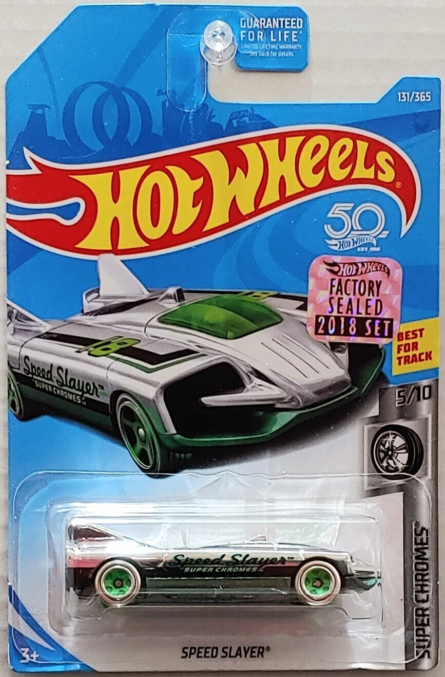 Hot Wheels 2018 - Collector # 172/365 - Holiday Racers 6/6 - HW Formula Solar - Transparent Blue - USA 50th Card with Factory Sticker