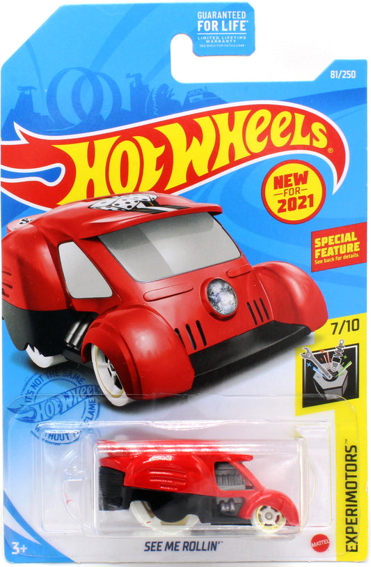Hot Wheels 2021 - Collector # 081/250 - Experimotors 7/10 - New Models - See Me Rollin' - Red