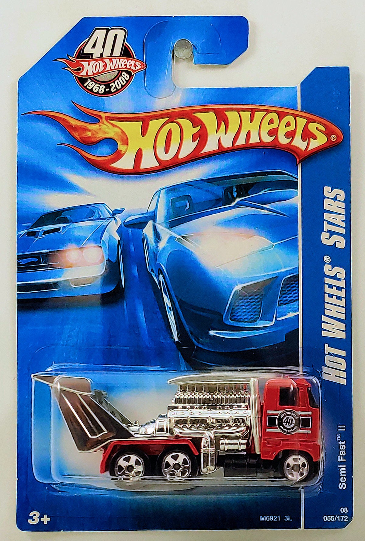 Hot Wheels 2008 - Collector # 055/172 - Hot Wheels Stars - Semi Fast II - Red - 5 Spokes - IC