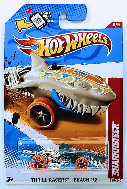 Hot Wheels 2012 - Collector # 210/247 - Thrill Racers / Beach 5/5 - Sharkruiser - Gray - USA