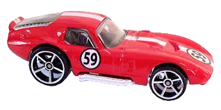 Hot Wheels 2007 - Collector # 006/180 - New Models 06/36 - Shelby Cobra Daytona Coupe - Red / #59 - OH5SP Wheels - USA