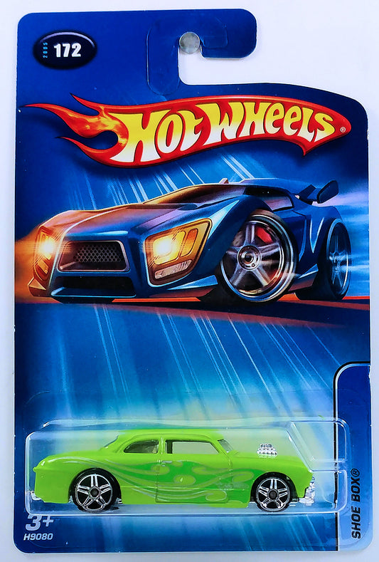 Hot Wheels 2005 - Collector # 172/183 - Shoe Box - Bright Green - PR5 Wheels - USA