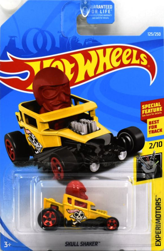 Hot Wheels 2019 - Collector # 125/250 - Experimotors 2/10 - Skull Shaker - Yellow