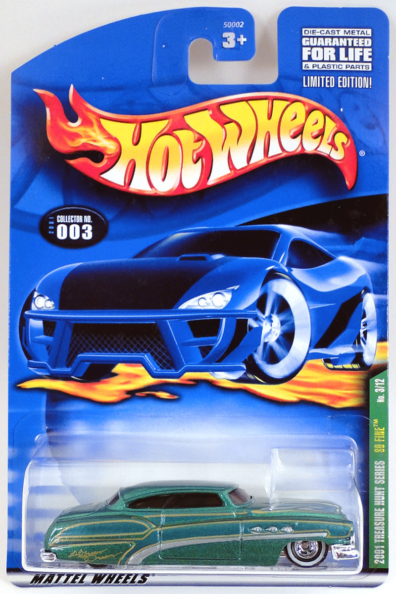 Hot Wheels 2001 - Collector # 003/240 - Treasure Hunts 3/12 - So Fine - Metallic Green