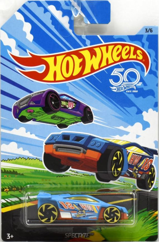 Hot Wheels 2018 - 50th Springtime Edition 3/6 - Spectyte - Blue - Walmart Exclusive