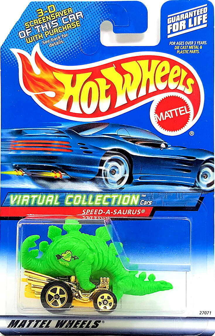 Hot Wheels 2000 - Collector # 104/250 - Virtual Collection - Speed-A-Saurus - Green - USA