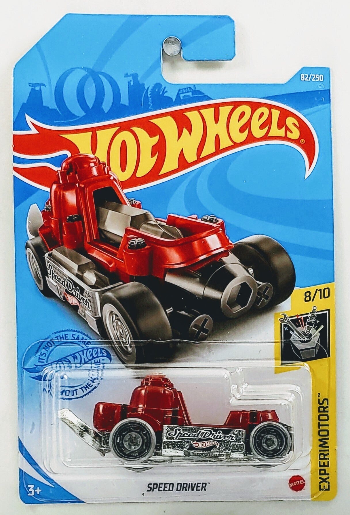 Hot Wheels 2021 - Collector # 082/250 - Experimotors 8/10 - Speed Driver - Transparent Red - IC