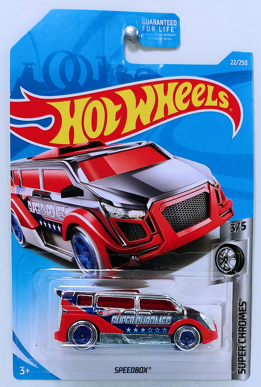 Hot Wheels 2019 - Collector # 022/250 - Super Chromes 3/5 - Speedbox - Chrome