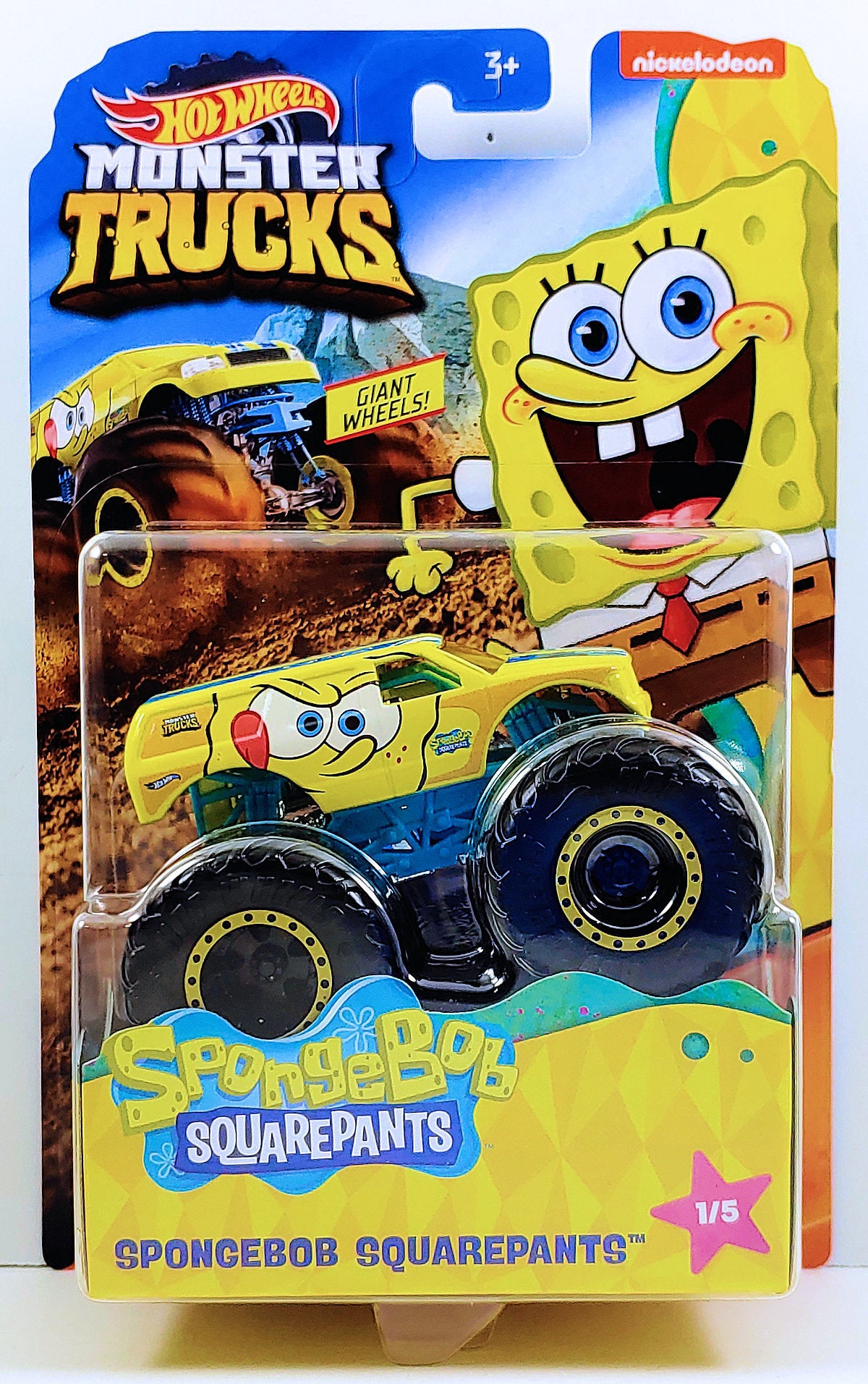 Hot Wheels 2020 - Monster Trucks / Spongebob Squarepants 1/5 - Spongebob Squarepants(town hauler) - Yellow
