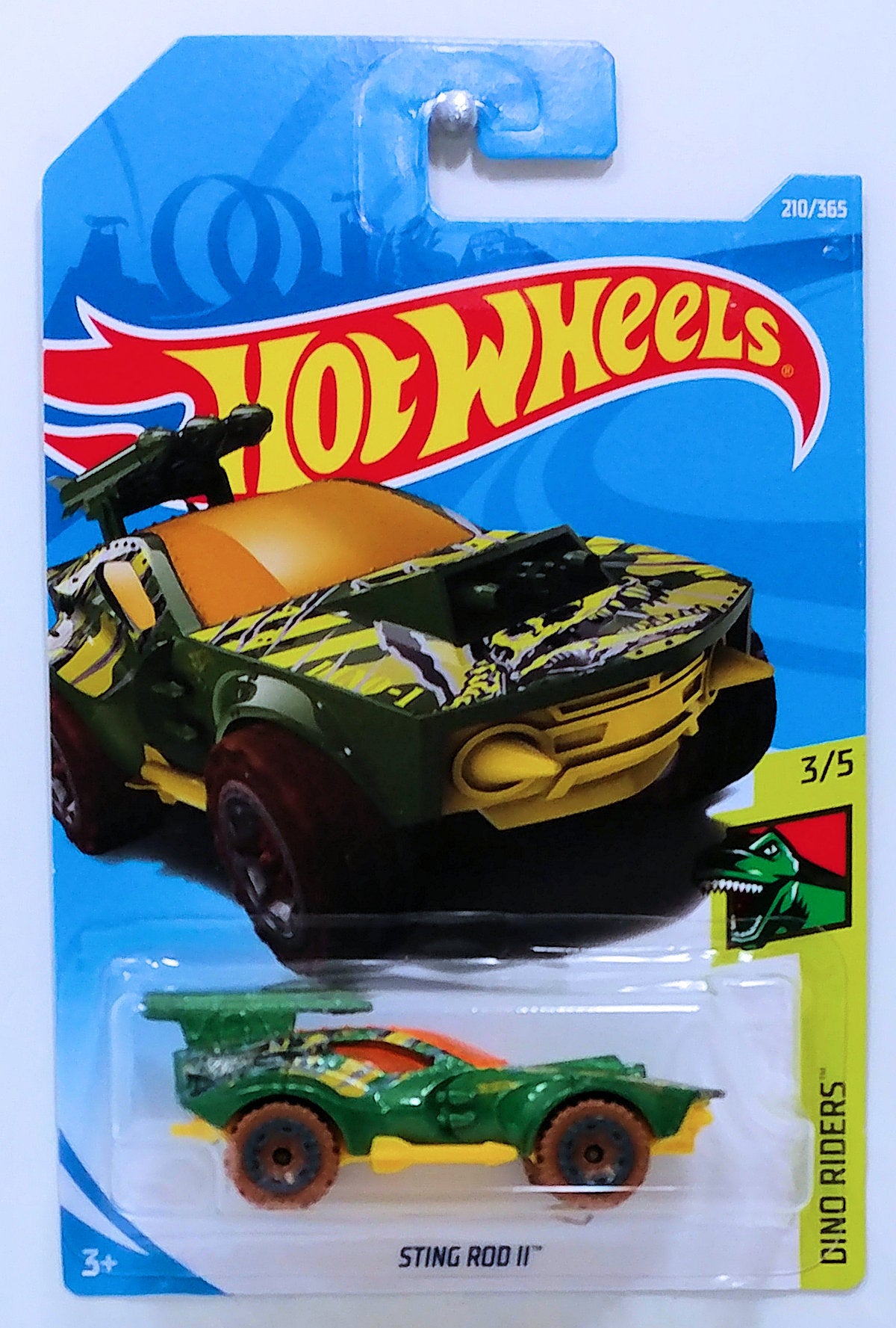 Hot Wheels 2018 - Collector # 210/250 - Dino Rides 3/5 - Sting Rod II - Green - IC