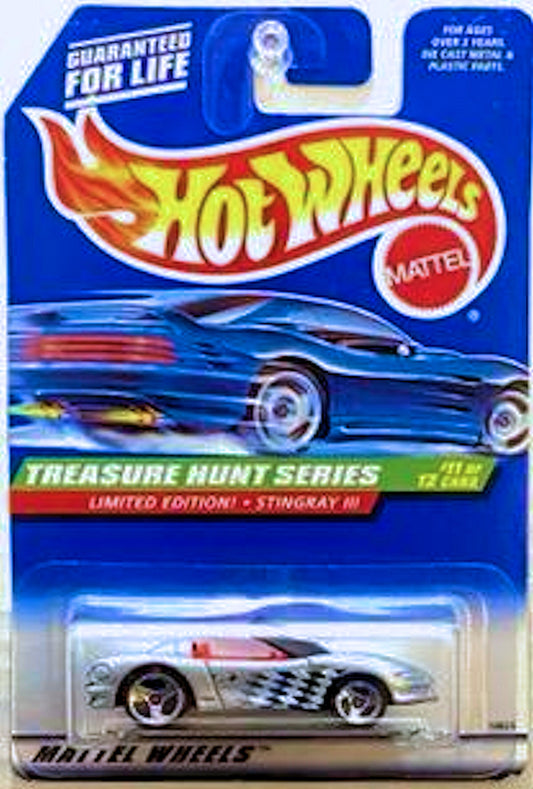 Hot Wheels 1998 - Collector # 759 - Treasure Hunts 11/12 - Corvette Stingray III - Silver - USA