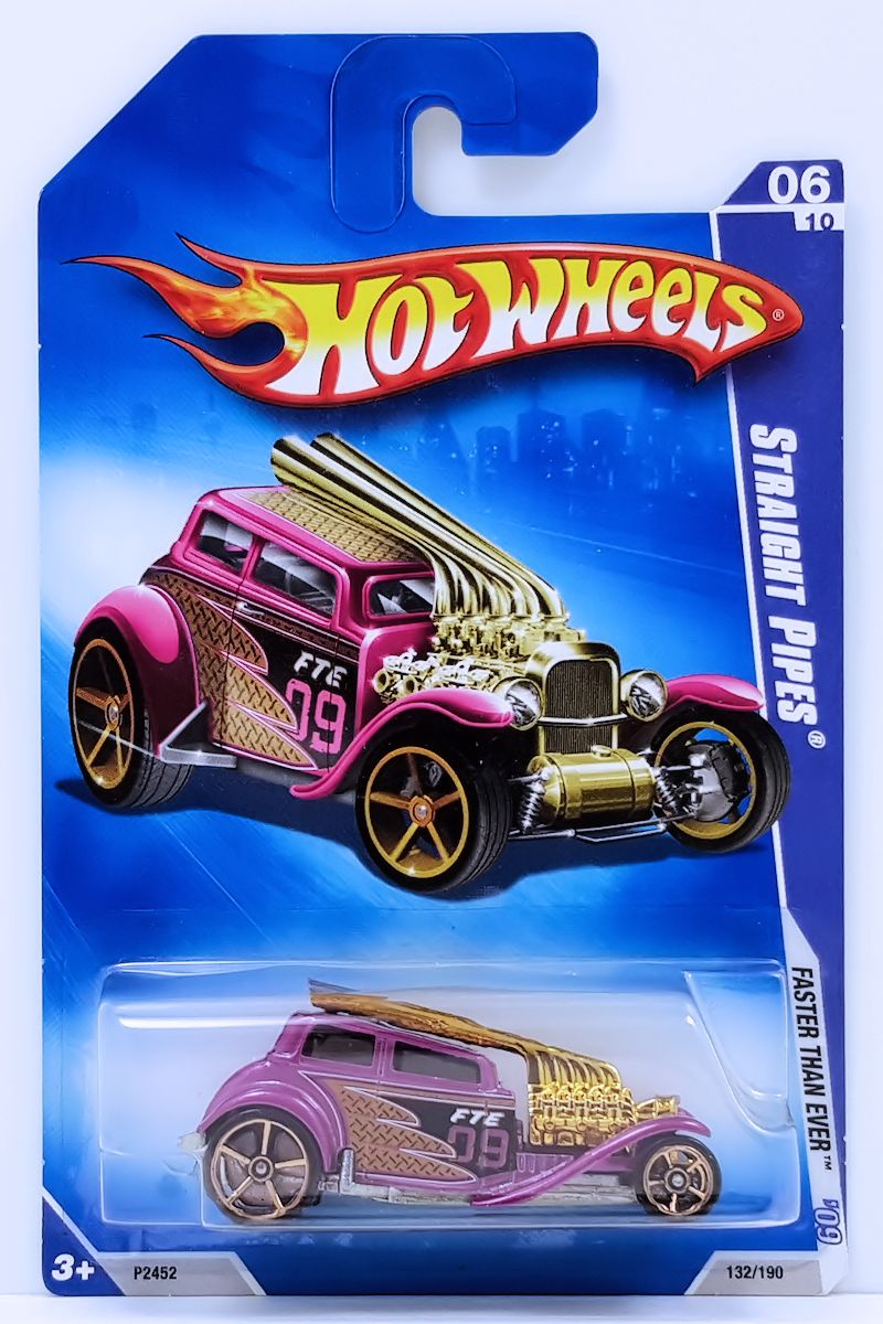 Hot Wheels 2009 - Collector # 132/190 - Faster Than Ever 06/10 - Straight Pipes - Magenta - USA