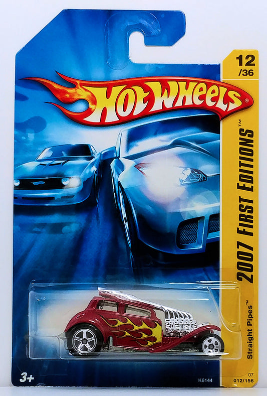 Hot Wheels 2007 - Collector # 012/156 - First Editions 12/36 - Straight Pipes - Dark Red - IC