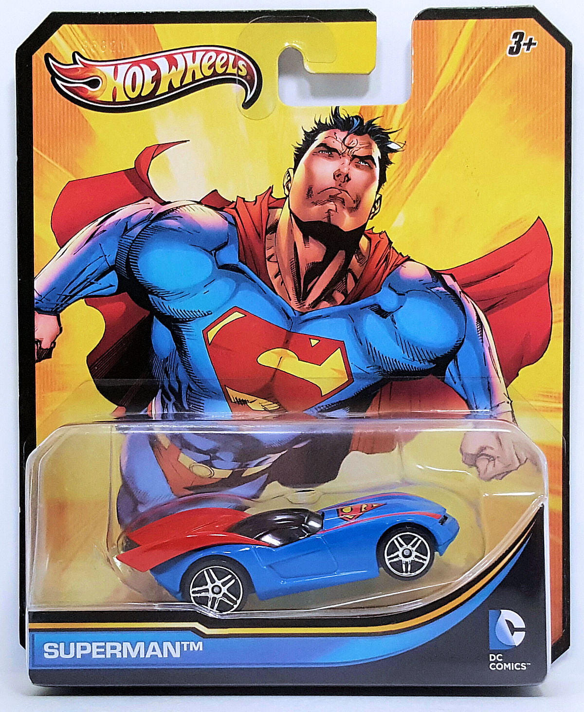 Hot Wheels 2013 - Character Cars / DC Universe - Superman - Blue - PR5 Wheels