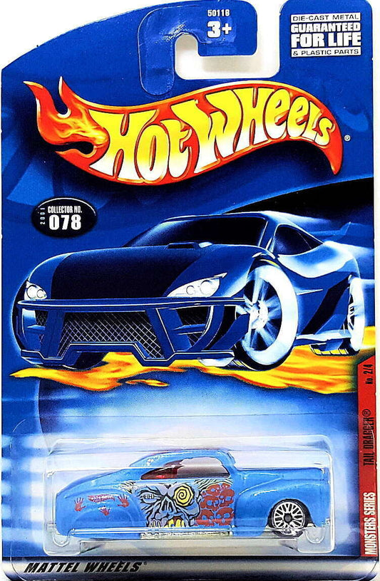 Hot Wheels 2001 - Collector # 078/240 - Monsters Series 2/4 - Tail Dragger - Blue - USA