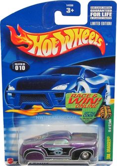Hot Wheels 2002 - Collector # 010/240 - Treasure Hunts 10/12 - Tail Dragger - Purple