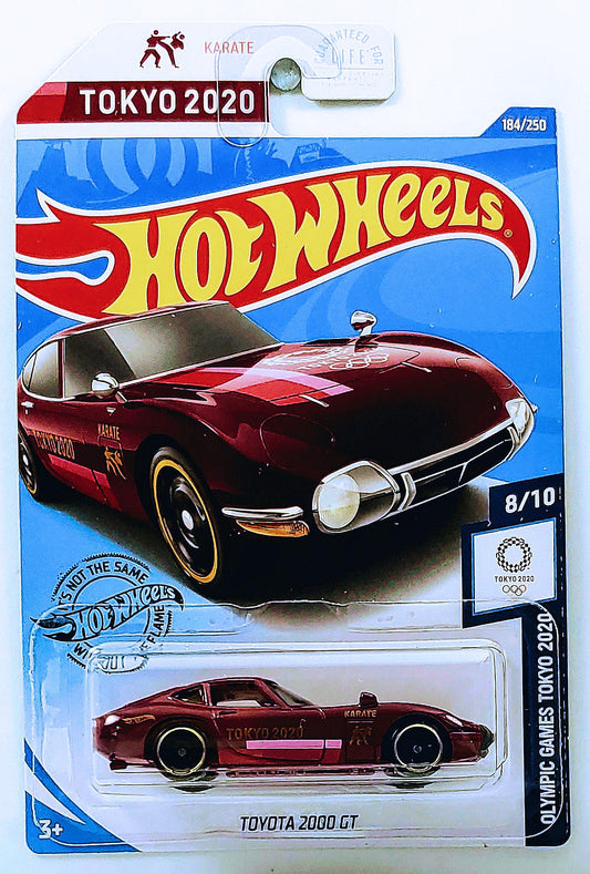 Hot Wheels 2020 - Collector # 184/250 - Olympic Games Tokyo 2020 8/10 - Toyota 2000 GT - Maroon