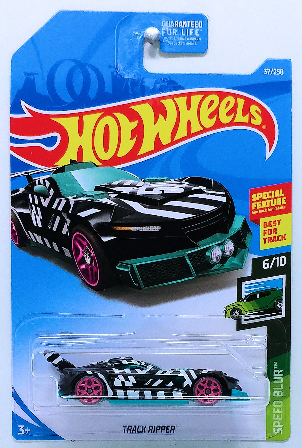 Hot Wheels 2019 - Collector # 037/250 - Speed Blur 6/10 - Track Ripper - Black