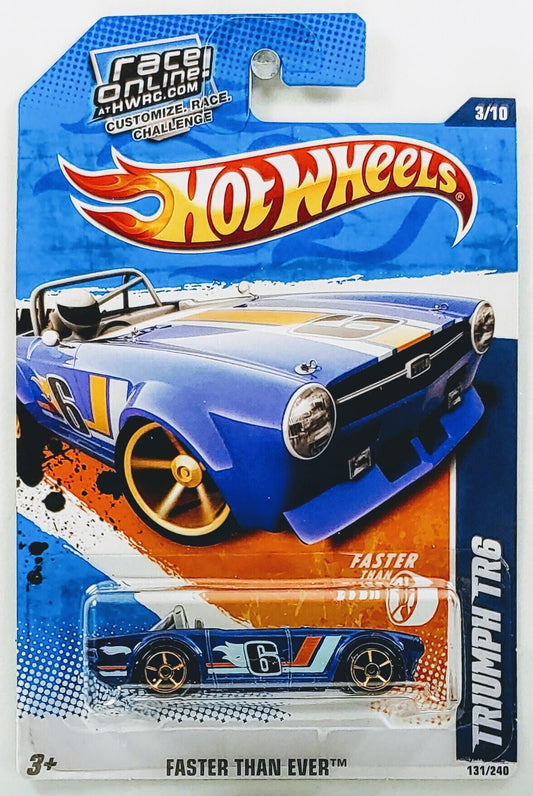 Hot Wheels 2010 - Collector # 131/240 - Faster Than Ever 3/10 - Triumph TR6 - Blue