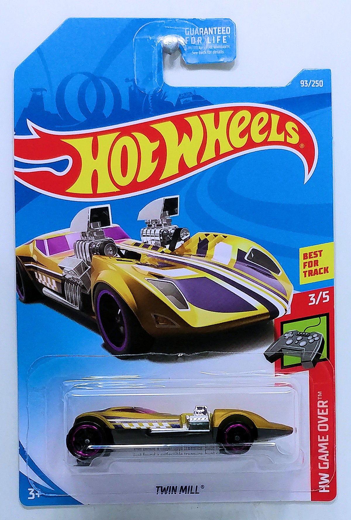 Hot Wheels 2019 - Collector #  093/250 - HW Game Over 3/5 - Treasure Hunts - Twin Mill - Gold