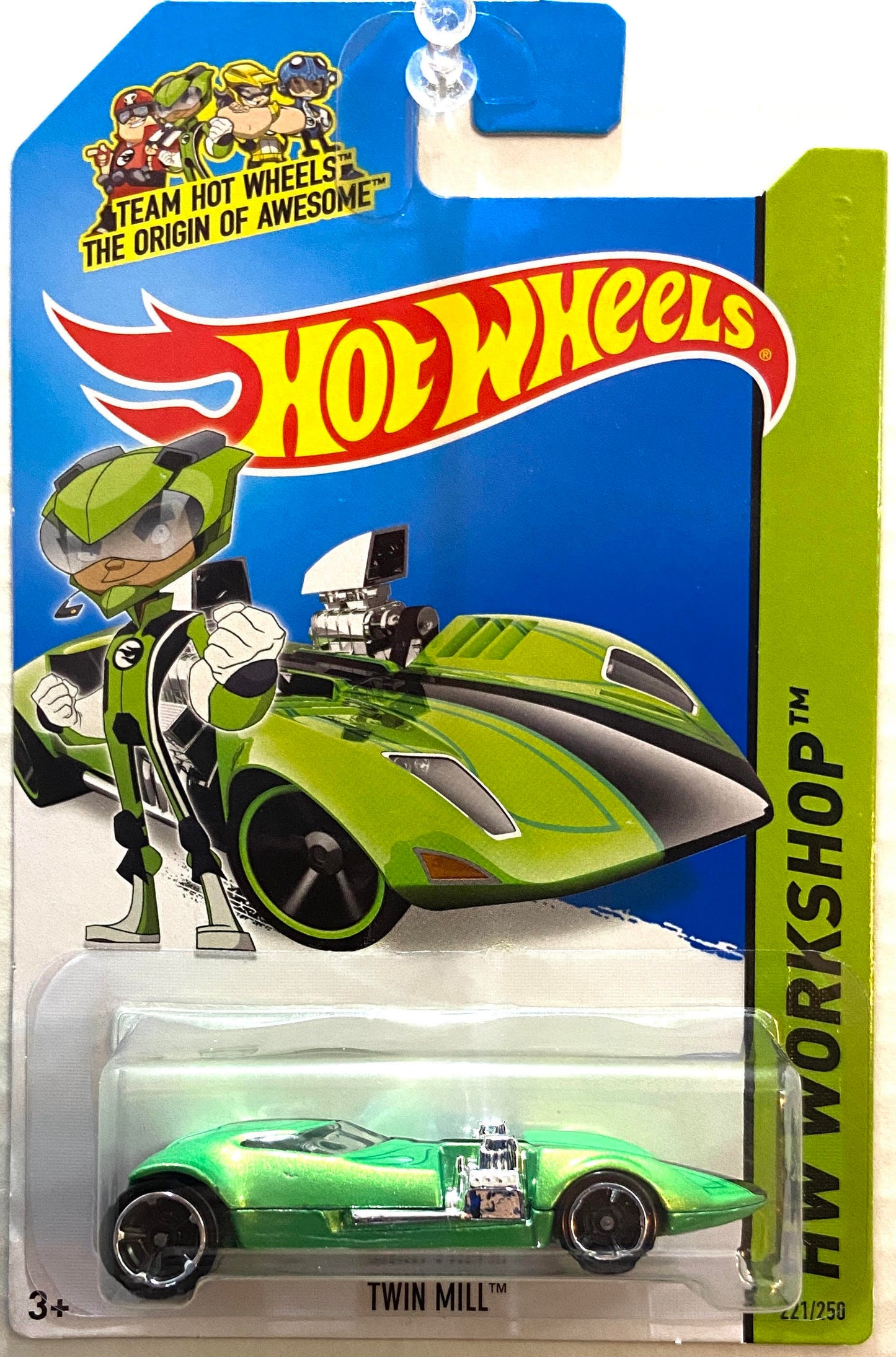 Hot Wheels 2014 - Collector # 221/250 - HW Workshop / Then And Now - Twin Mill - Pearl Green - IC