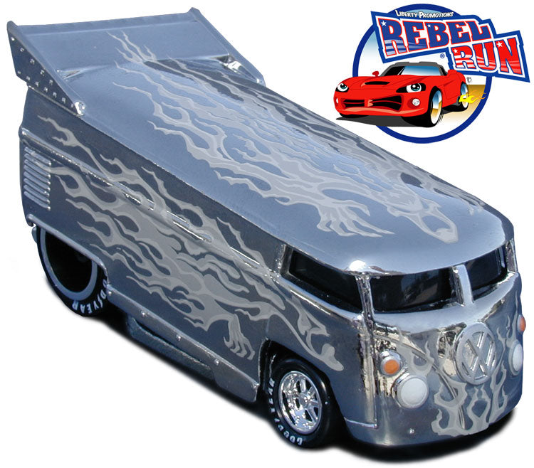 Liberty Promotions 2010 - Halloween - Ghost Flames - VW Drag Bus - Gray - Real Riders - Rebel Run