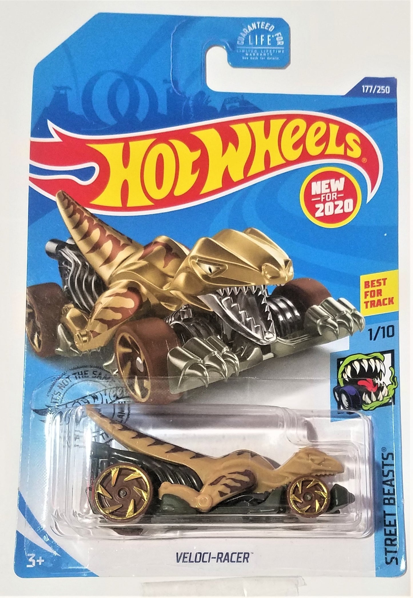 Hot Wheels 2020 - Collector # 177/250 - Street Beasts 1/10 - New Models - Veloci-Racer - Tan