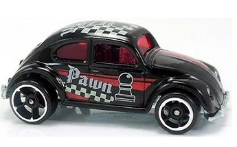 Hot Wheels 2018 - Collector # 262/365 - Checkmate 8/9 - Volkswagen Beetle - Black - USA