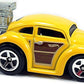 Hot Wheels 2017 - Collector # 172/365 - Tooned 7/10 - Volkswagen Beetle - Yellow