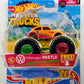 Hot Wheels 2021 - Monster Trucks # 21/75 - Volkswagen Beetle - Day-Glo Orange - FREE Re-Crushable Car