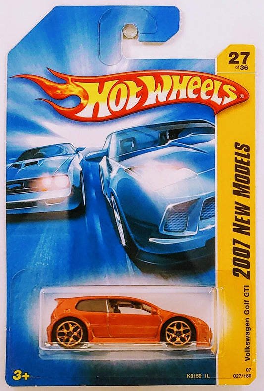 Hot Wheels 2007 - Collector # 027/156 - New Models 27/36 - Volkswagen Golf GTi - Metallic Orange - Y5 Wheels - KMart Exclusive - USA