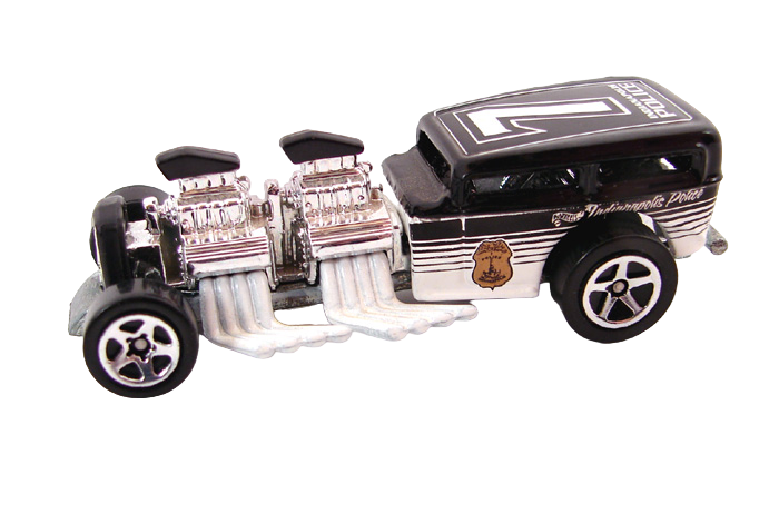 Hot Wheels 1999 - Cop Rods - Way 2 Fast - Black & White / Indianapolis, IN Police Dept - KB Toys Exclusive